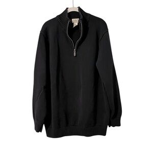 L.L. Bean Cotton Black Sweater